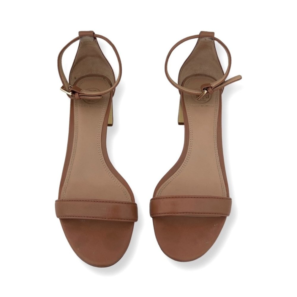 Tory Burch brown leather sandal heels size 7.5